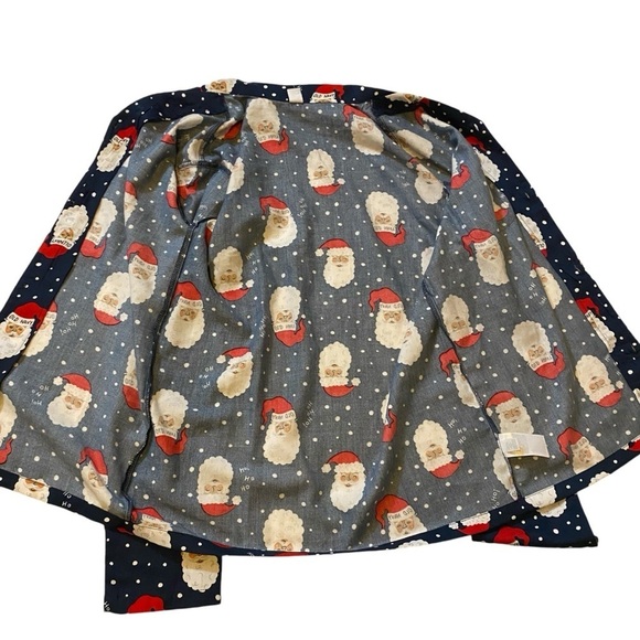 NWT Old Navy Brown Face Santa Claus Christmas Unisex Button Pajamas Shirt  XXL - Picture 7 of 16